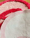 Pink Love Shaped Carpet Rug